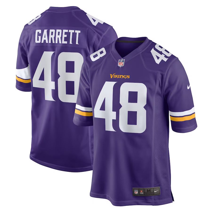 Men Minnesota Vikings 48 Chris Garrett Nike Purple Home Game Player NFL Jersey